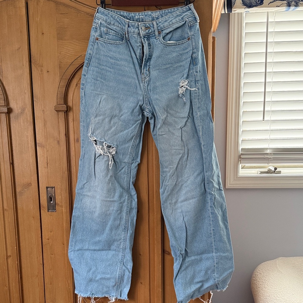 Old Navy Medium Blue Women's Wide Leg Jeans